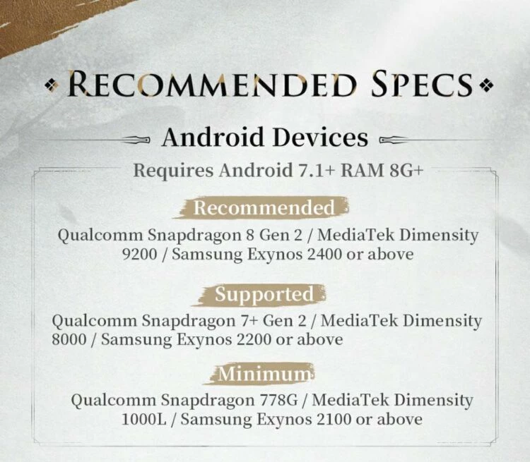 Системные требования Where Winds Meet для мобильных Системные требования Where Winds Meet для мобильных