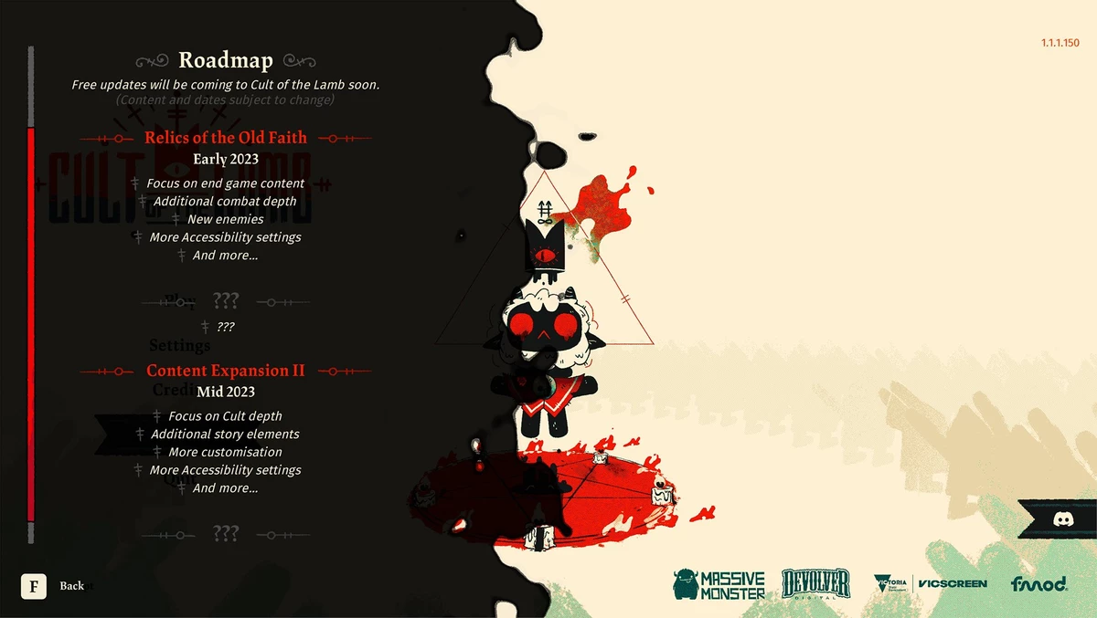 Cult of the Lamb в 2023 году получит два бесплатных DLC