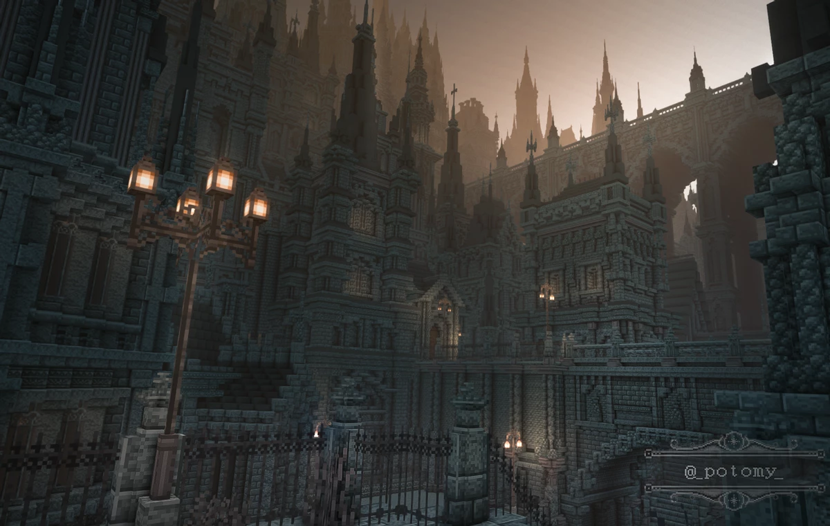 Фанат воссоздал Ярнам из Bloodborne в Minecraft Фанат воссоздал Ярнам из Bloodborne в Minecraft