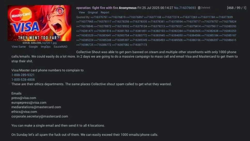 Ожидается война 4chan и агрессивных фемок из Collective Shout Ожидается война 4chan и агрессивных фемок из Collective Shout