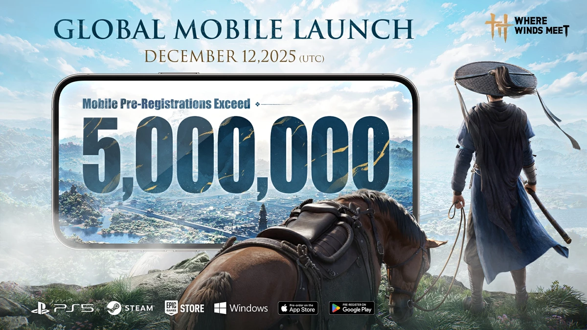 Запуска мобильной версии Where Winds Meet ждет уже 5 миллионов игроков Запуска мобильной версии Where Winds Meet ждет уже 5 миллионов игроков