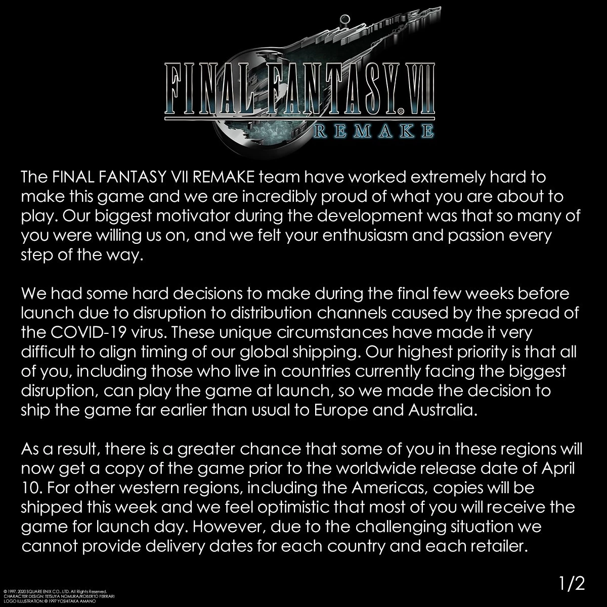 Final Fantasy VII Remake - Разработчики попросили игроков не спойлерить Final Fantasy VII Remake - Разработчики попросили игроков не спойлерить
