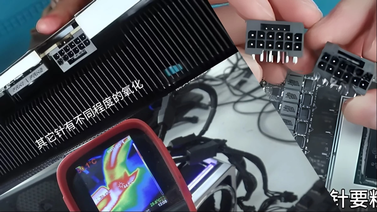 Специалист по ремонту устраняет оплавление 16-контактного разъема RTX 5090 с помощью более толстых контактов