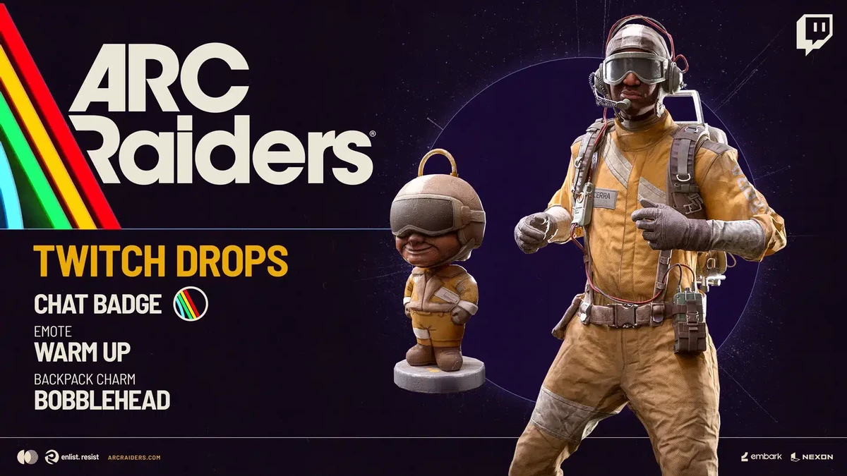 Разработчики ARC Raiders раздают эмоции и брелок через Twitch Drops