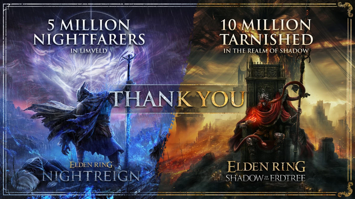 Тираж Elden Ring Nightreign достиг пяти миллионов экземпляров, а Shadow of the Erdtree — десяти миллионов