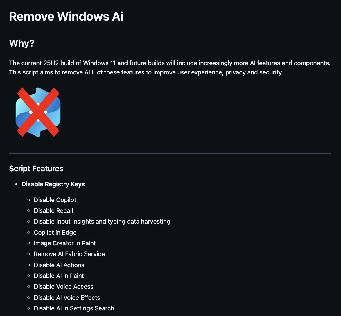 Желаете удалить все ИИ из Windows 11? Есть простое решение