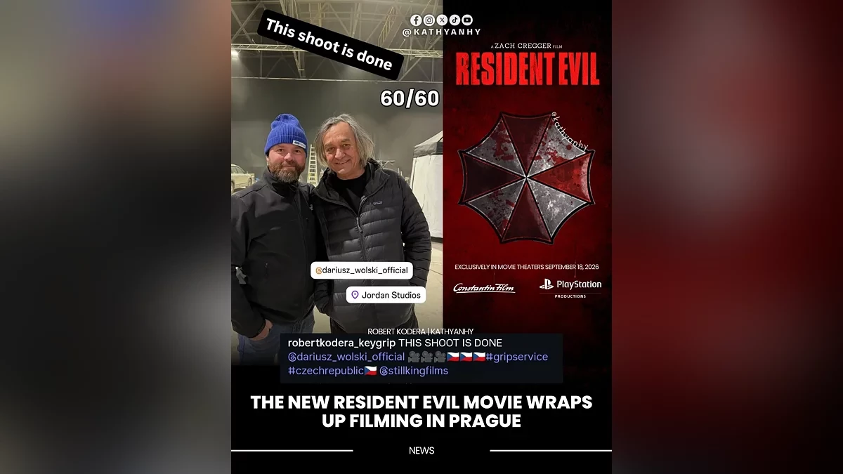 Завершены съёмки нового перезапуска «Обители зла» 