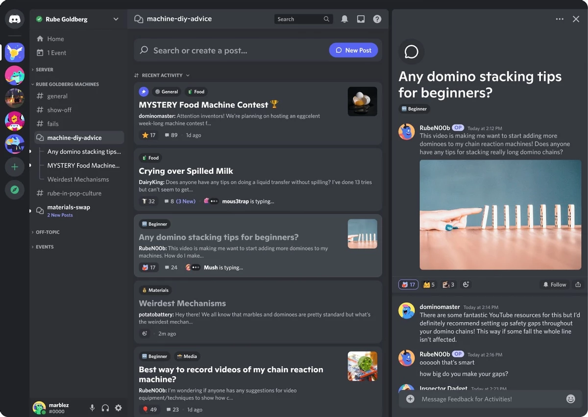 Форумные темы обсуждения в Discord Форумные темы обсуждения в Discord