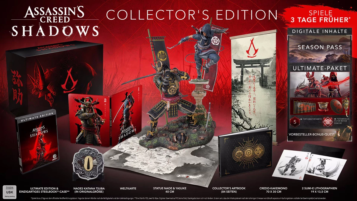 Коллекционное издание Assassin’s Creed Shadows подешевеет на 50 долларов — из него убирают ранний доступ Коллекционное издание Assassin’s Creed Shadows подешевеет на 50 долларов — из него убирают ранний доступ