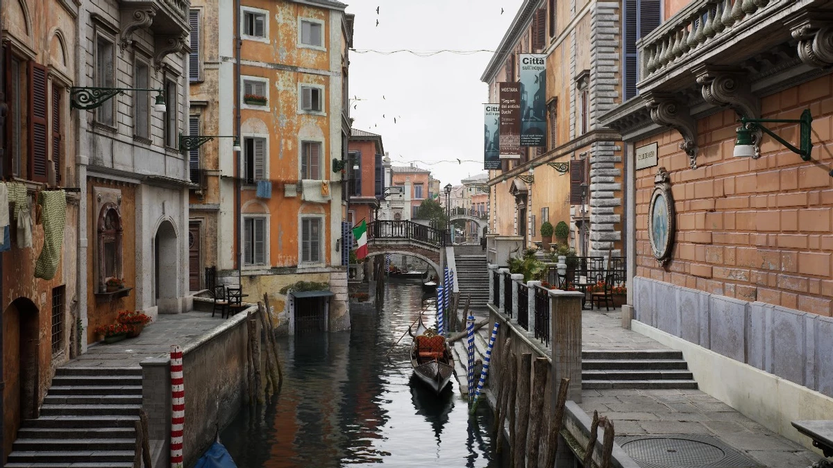 Венеция на Unreal Engine 5.7 выглядит лучше реальной