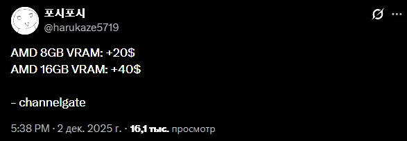 Рост цен на видеокарты AMD составит 20-40 долларов