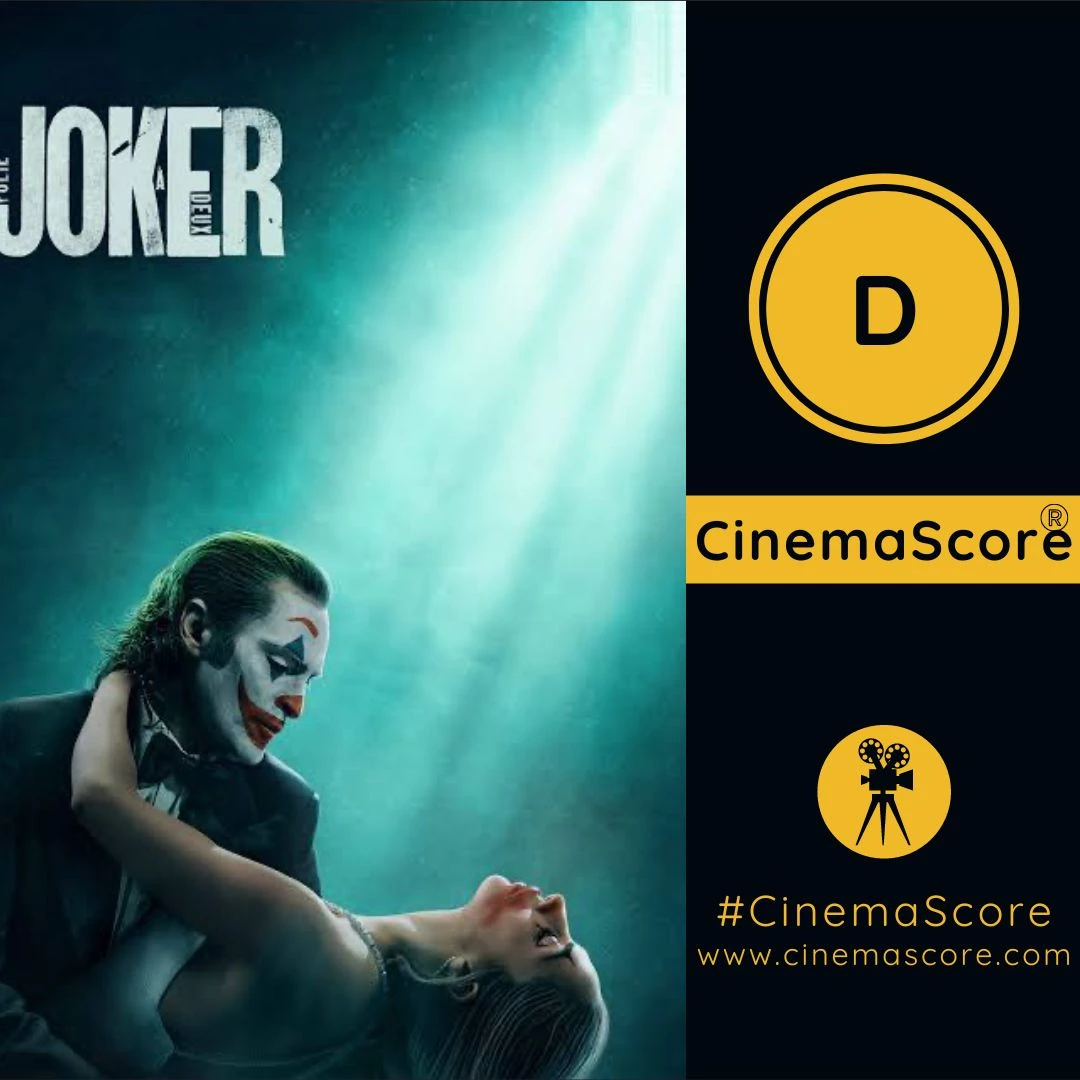 «Джокер: Безумие на двоих» стал первым кинокомиксом с D от CinemaScore — это оценка зрителей на выходе из зала «Джокер: Безумие на двоих» стал первым кинокомиксом с D от CinemaScore — это оценка зрителей на выходе из зала