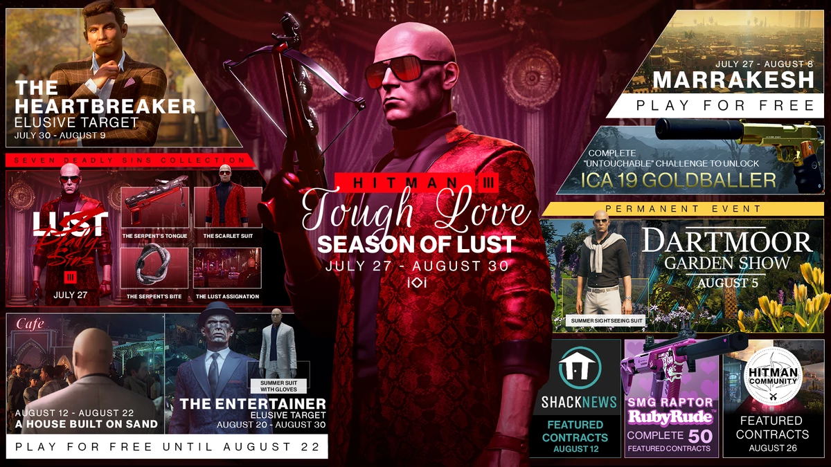 Hitman III - С сезоном “Похоть” стала доступна русскоязычная локализация Hitman III - С сезоном “Похоть” стала доступна русскоязычная локализация