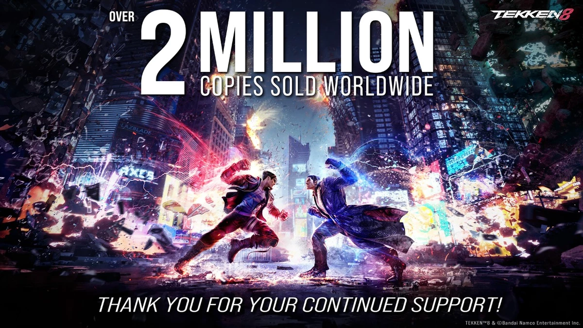 По итогам первого месяца продажи Tekken 8 перевалили за два миллиона копий По итогам первого месяца продажи Tekken 8 перевалили за два миллиона копий