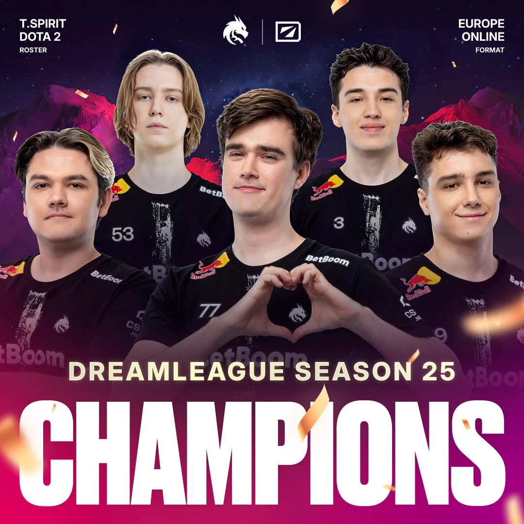 Team Spirit взяли первое место на DreamLeague Season 25 по Dota 2 Team Spirit взяли первое место на DreamLeague Season 25 по Dota 2