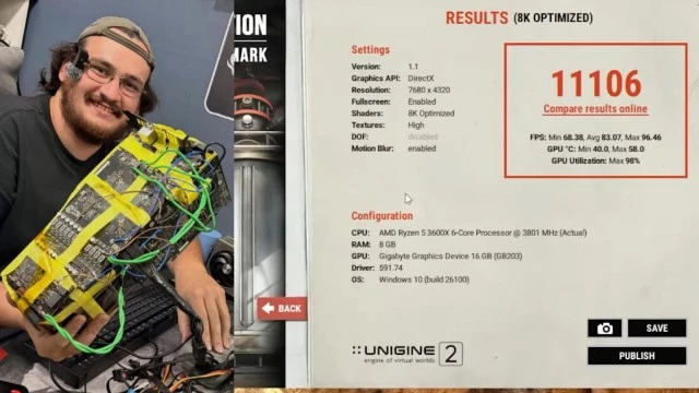 Дыра в плате не помешала этой RTX 5070 Ti установить мировой рекорд