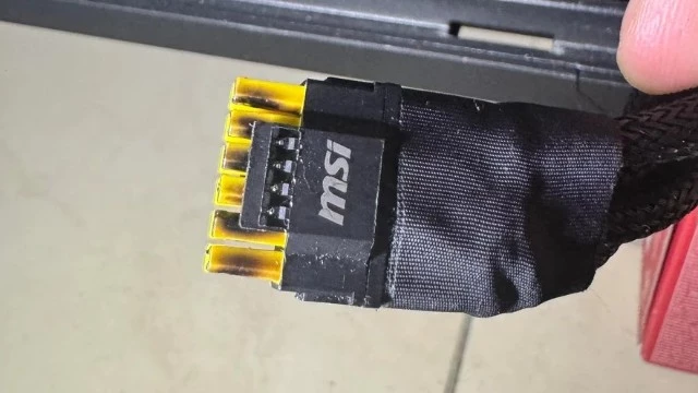 "Особый" коннектор 16-pin от MSI тоже не выдержал напор RTX 5090 и сгорел