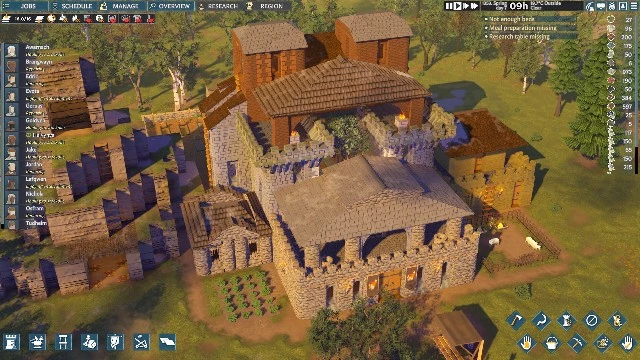 Персонажи в средневековом симуляторе Going Medieval начнут страдать от недоедания