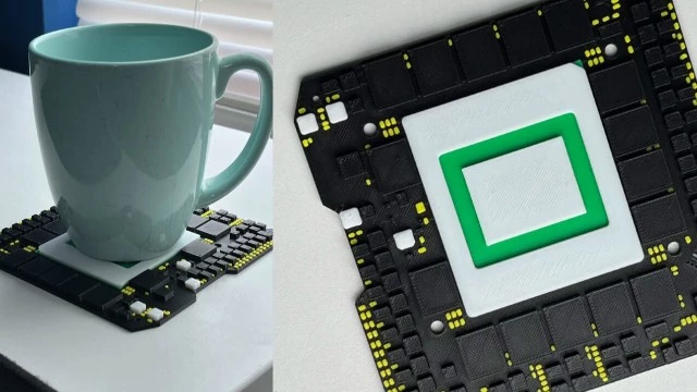 Кофе без задержек благодаря Reflex — энтузиаст создал подставку для напитков в виде печатной платы RTX 5090